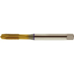 Taraud machine pour trous débouchants, 2 x D trou débouchant, surface à revêtement TiN, DIN 376 B, Filetage M16, Pas 2,0 mm, Long. totale : 110 mm