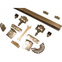 Ensembles fixation portes coulissantes réglables 40kg 155cm