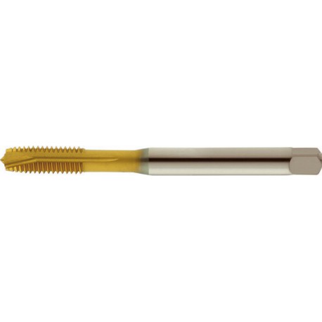 Taraud machine pour trous débouchants, DIN 371, Surface à revêtement TiN, Filetage : M4, Pas 0,7 mm, Long. totale 63 mm, queue Ø 4,5 mm