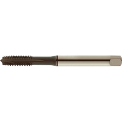 Taraud mécanique pour trous débouchants, revêtement TiAIN, DIN 371 B, Filetage M4, Pas 0,7 mm, Long. totale : 63 mm, queue Ø 4,5 mm