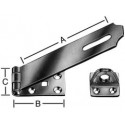 Moraillon porte cadenas avec oeillet 100x45 mm Acier inoxidable (Par 5)