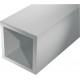 Aluminium tube carré 1000/10x10x1mm argent
