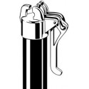 Pièce de serrage des cordes a linge en plastique pour piquet d'étandage de ø 44 mm (Par 5)
