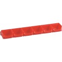 Set bac rangement rouge