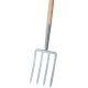 Fourche beche avec manche en T 4 dents a baionnette Chromé