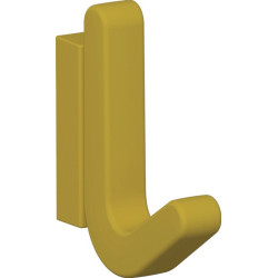 Crochet simple Ser.477 mat,élastique Plastique (TPU) 18 jaune moutarde H.68mm HEWI