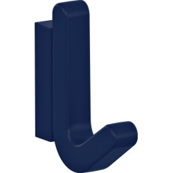Crochet simple Ser.477 mat,élastique Plastique (TPU) 50 bleu acier H.68mm HEWI