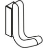 Crochet simple Ser.477 mat,élastique Plastique (TPU) 99 blanc pur H.68mm HEWI