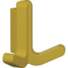Crochet double Ser.477 mat,élastique Plastique (TPU) 18 jaune moutarde H.69mm HEWI