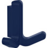 Crochet double Ser.477 mat,élastique Plastique (TPU) 50 bleu acier H.69mm HEWI
