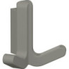 Crochet double Ser.477 mat,élastique Plastique (TPU) 95 gris roche H.69mm HEWI