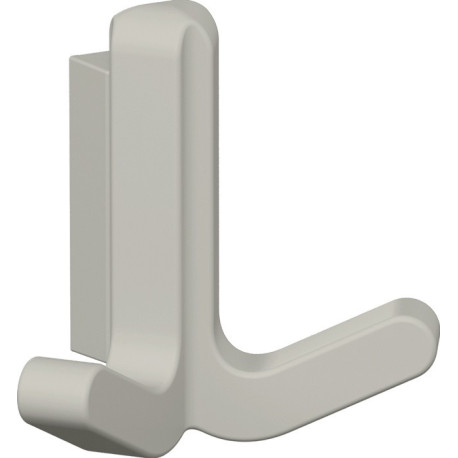 Crochet double Ser.477 mat,élastique Plastique (TPU) 97 gris clair H.69mm HEWI