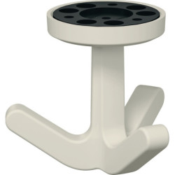 Crochet triple Ser.477 mat,élastique 99 blanc pur H.69mm D.51mm HEWI