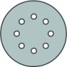 Disque abrasif auto-agrippant PS 22 K GLS 5 125mm K.180 p.HO/métal corindon (Par 50)