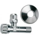 Robinet équerre avec rosace coulissante, 1/2 "