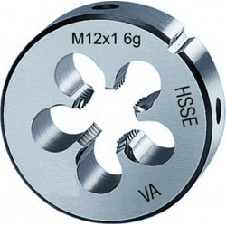 Filière métrique à pas fin, HSS-E, Filetage : M10, Pas 1,25 mm, Ø extérieur x hauteur 30 x 11 mm