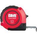 Mètre a ruban de poche, Blanc/noir/rouge, twoCOMP 5mx19mm BMI
