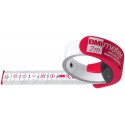 Ruban a mesurer avec frein/clip de ceinture, Rouge/blanc, 2 m x 16 mm