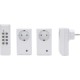 Prise avec télécommande IP20, blanc, 3+1,