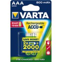 VARTA Piles rechargeables Power Accu Micro 2er Blister