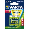 VARTA Pile rechargeable Power Accu R2U AAA Micro, HR03, 800 mAh