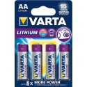 Piles PROFESSIONAL AA Mignon, 4-er Bli. Lithi.