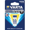 Lot de 2 piles alcalines AAAA/LR61 - Varta Professsional Electronics