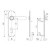 Poignée porte DD-Grt. ER 8 mm forme U. Court. PZ Forme U. Court. PZ