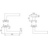 Poignée porte WE-Grt. ER 8 mm RS forme L. PZ forme L. PZ