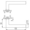 Poignée porte DD-Grt. ER 8 mm forme L. Court. PZ Forme L. Court. PZ