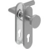 Poignée porte WE-Grt. ER 9 mm RS forme L. Raccord court. FS. PZ forme L. Court. FS. PZ