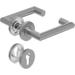 Poignée porte DD-Grt. ER 8 mm en forme de L avec re. PZ Forme en L avec re. PZ
