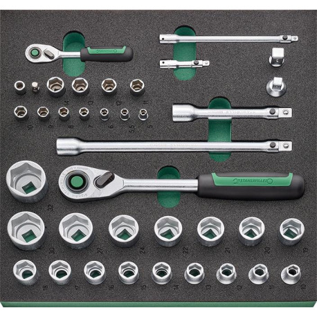 Module d'outils 2/3 Douilles 1/4+1/2 TCS1 821/38 Stahlwille