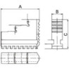 Jeu de quatre mâchoires DIN6350BB400mm RÖHM