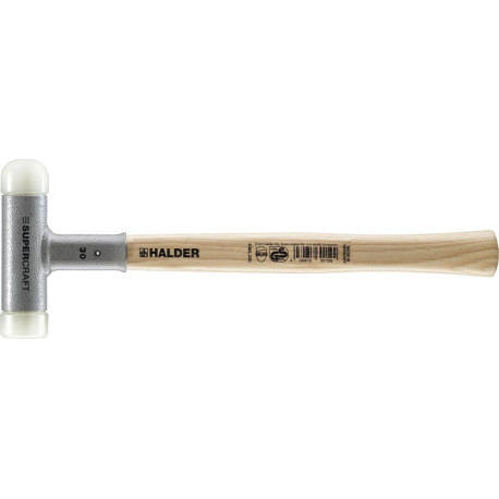 Marteau SUPERCRAFT 25mm avec 1 tête arrondie. tête sans rebond HALDER