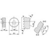 Roue moletée PM BL 30Grad 8.9x2.5x4 H7 P0.4 QUICK