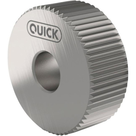 Roue moletée PM AA 25x8x6 G7 P0.8 avec chanfrein QUICK