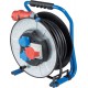 as - Schwabe 20999 Enrouleur métallique de chantier avec câble électrique H07RN-F 5G2.5 et prise CEE Protection IP44 Noir Ø 320 mm 25 m