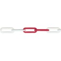 Chaine plastique 6mm Ro.30m (250x200) rouge/blanc (Par 30)