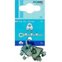 Clips cables métalliques acier-Galv. 6,5mm a 2Stck. (Par 10)