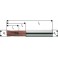 Fraise à fileter GFM en carbure monobloc, arrosage central, revêtement TiCN, Ø d1 : 16 mm, Pas 1,50 mm, Lames de l1 25 mm, Pour Ø filetage : 22 mm