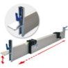 Rail d'extraction 1.60-2.75 m réglable. Hauteur 0-11 cm.