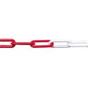 Chaine plastique rouge/blanc 6,0mm