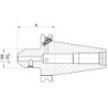 Mandrin de serrage plat DIN69871ADB SK50 D25mm HAIMER