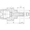 Mandrin porte-fraise combiné DIN69893A HSK-A63 32x60mm HAIMER
