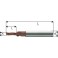 Fraise à fileter GFS en carbure monobloc, arrosage central, 1,5 x d, revêtement TiCN, Filetage : M4, Pas 0,70 mm, Lames de l1 7,3 mm