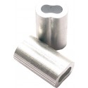 Virolle alu pour cables 3,0mm Aluminium a 20 pièces.