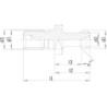 Boulon de serrage JISB6339 BT40 45Grad refroidissement interne HAIMER