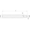 Rallonge de mandrin de frettage Extra Slim h6 160x16x8mm HAIMER
