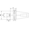 Mandrin porte-fraise DIN69871AD long SK50-22 HAIMER